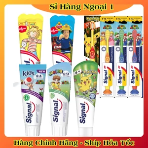 Kem đánh răng và bàn chải Signal Đức cho bé từ 0-6 tuổi và 6+ nuốt được - Đủ Bill
