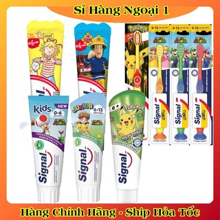 [auth] Kem đánh răng Signal Đức kem đánh răng trẻ em cho bé từ 0-6 tuổi và 6+ nuốt được - Đủ Bill [Hot] .