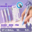 Hộp 10/12 Bút Gel Classmate Bút Bi Nước Bấm Ngòi ST2Bi 0.5mm Mực Xanh Đen Tím Nhanh Khô, Nhiều Mực