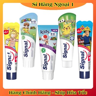 [auth] Kem đánh răng Signal Đức kem đánh răng trẻ em cho bé từ 0-6 tuổi và 6+ nuốt được - Đủ Bill [Hot]