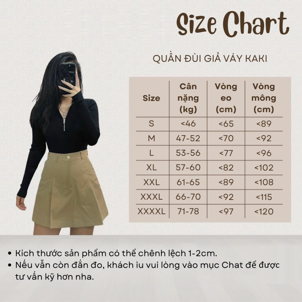 [Peinn]Quần Giả Váy Nữ Lưng Thun Chất Vải Kaki Có Lót Quần Bên Trong Lên Dáng Siêu Xinh Có Bigsize