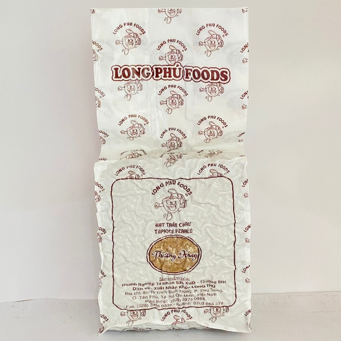 Trân Châu Đường Đen Mini Thượng Hạng LONG PHÚ gói 1kg - Topping Nguyên Liệu Trà Sữa, Chè
