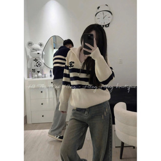 LT - Áo len thu đông dài tay cổ cao kéo khoá, free size len đan sợi dày hoạ tiết 1380