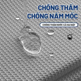 Ziinlife Rèm Nhà Tắm Chống Nước Chống Nấm Mốc Dày Dặn - Họa Tiết Vân Waffle Cao Cấp - Không Cần Đục Lỗ