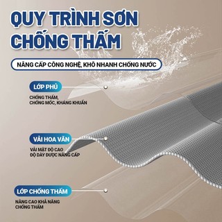 Ziinlife Rèm Nhà Tắm Chống Nước Chống Nấm Mốc Dày Dặn - Họa Tiết Vân Waffle Cao Cấp - Không Cần Đục Lỗ