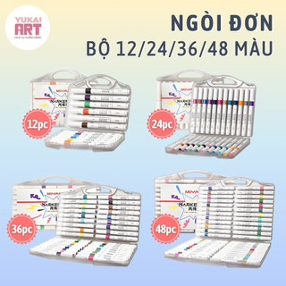 [Hỏa tốc HCM] [HOT] Bộ Bút Màu Acrylic Marker Himi Cao Cấp - Vẽ Đa Chất Liệu - Ngòi 2 Đầu Và 1 Đầu