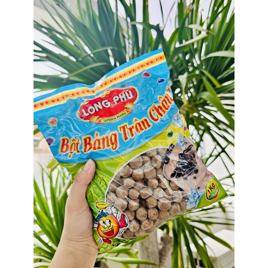 Bột Báng Hạt To LONG PHÚ 1kg – Mềm Dẻo, Dễ Nấu, Topping Trà Sữa Nguyên Liệu Pha Chế Chè & Đồ Uống