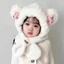 mũ cho bé.[]Mũ Khăn Choàng Cho Bé Trai/Gái, Lông Cừu Dày Dặn Hình Thú Cưng Kèm Charm Ngộ Nghĩnh (1-8 Tuổi)[]