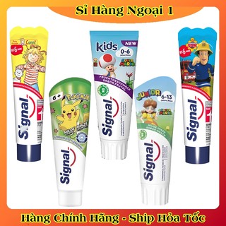[auth] Kem đánh răng Signal Đức kem đánh răng trẻ em cho bé từ 0-6 tuổi và 6+ nuốt được - Đủ Bill [Hot]