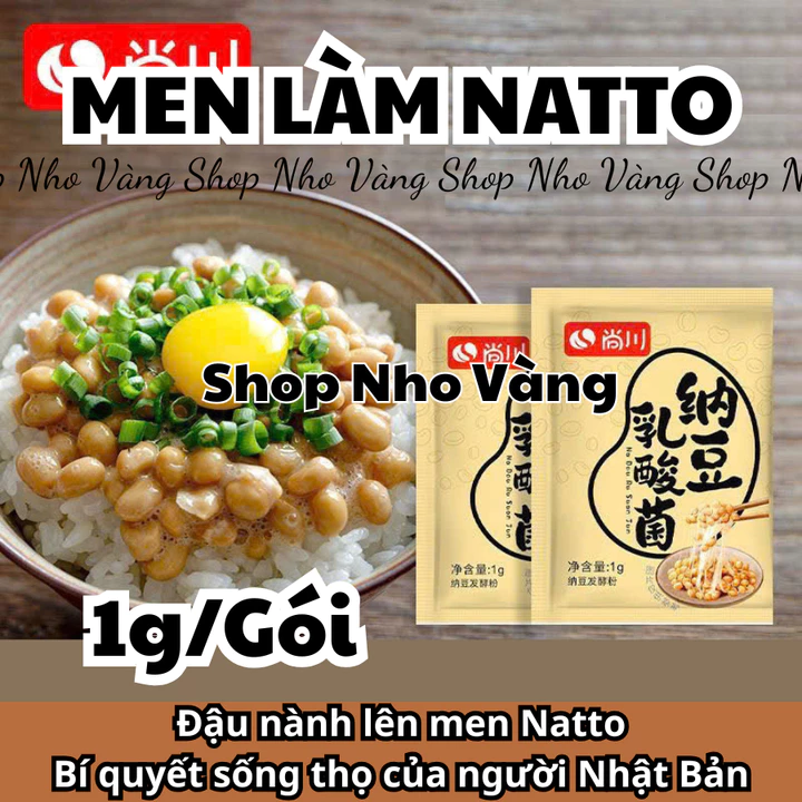 men làm natto đậu nành lên men tại nhà món ăn truyền thống Nhật 1g