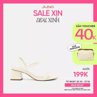 Giày Sandal Nữ 5cm Thời Trang JUNO Gót Thấp Quai Ngang SD05112