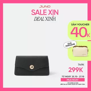 Túi Xách Nữ Thời Trang JUNO Cỡ Nhỏ Trang Trí Khoá Có Dây Đeo Dạng Chuỗi TXN813