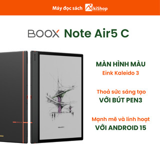 Máy đọc sách màu BOOX Note Air5 C (10.3 inch, Android 15, bút Pen3) - Sẵn hàng hỏa tốc HCM
