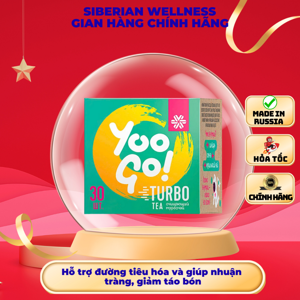 Trà thảo mộc Siberian Wellness YooGo Turbo Tea , Hỗ trợ giảm táo bón ...