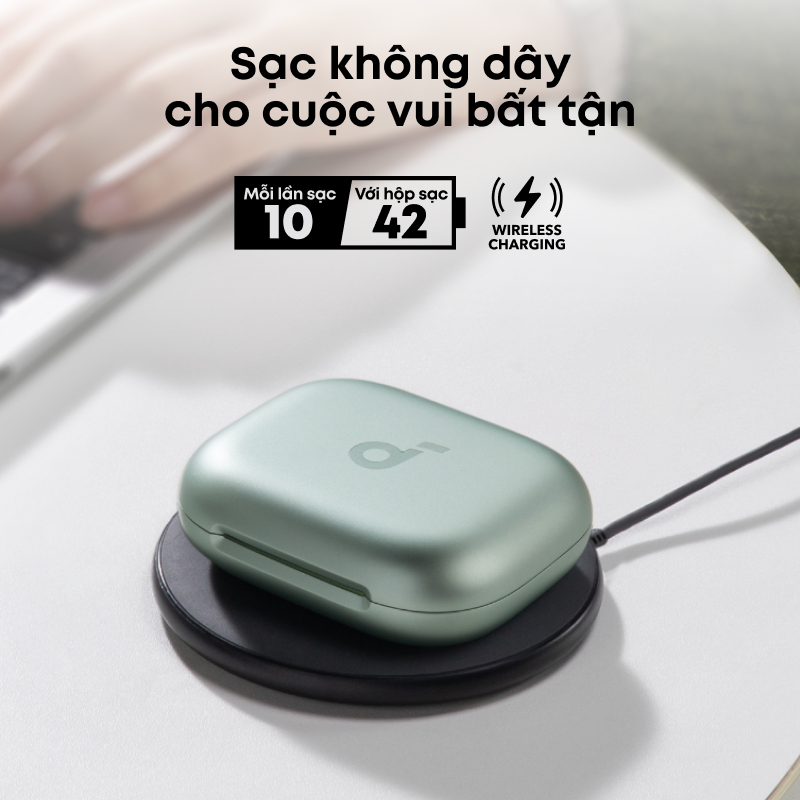 Tai nghe bluetooth kẹp tai Anker soundcore AeroFit 2, âm thanh Hi-Res, có thể điều chỉnh theo kích thước tai, đeo êm ái | BigBuy360 - bigbuy360.vn