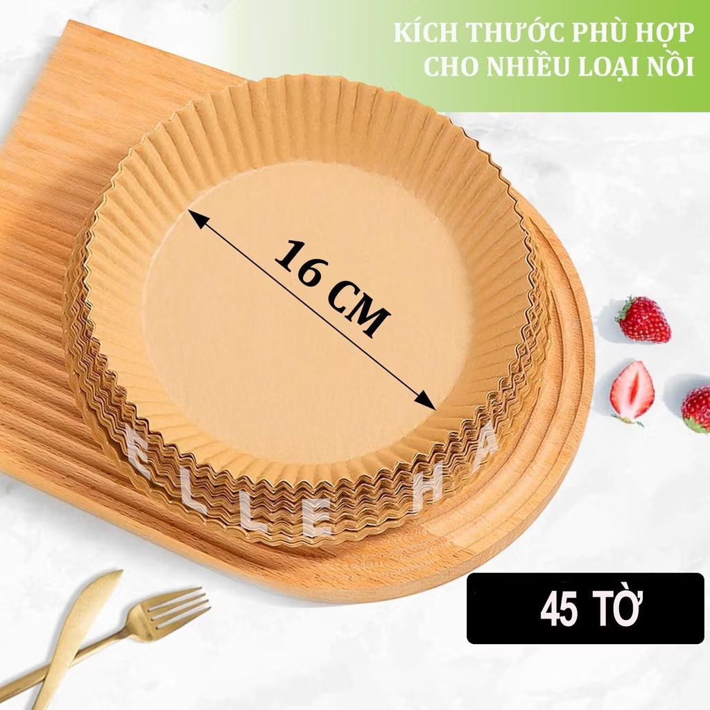 Siêu giảm giá 60% Sét 50 khay bạc và 45 khay giấy nến 22cm cho nồi chiên không dầu 5L-12L, dày cứng, tái sử dụng.