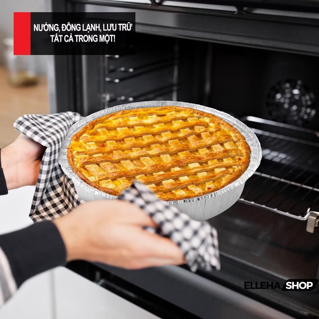 Siêu giảm giá 60% Sét 50 khay bạc và 45 khay giấy nến 22cm cho nồi chiên không dầu 5L-12L, dày cứng, tái sử dụng.