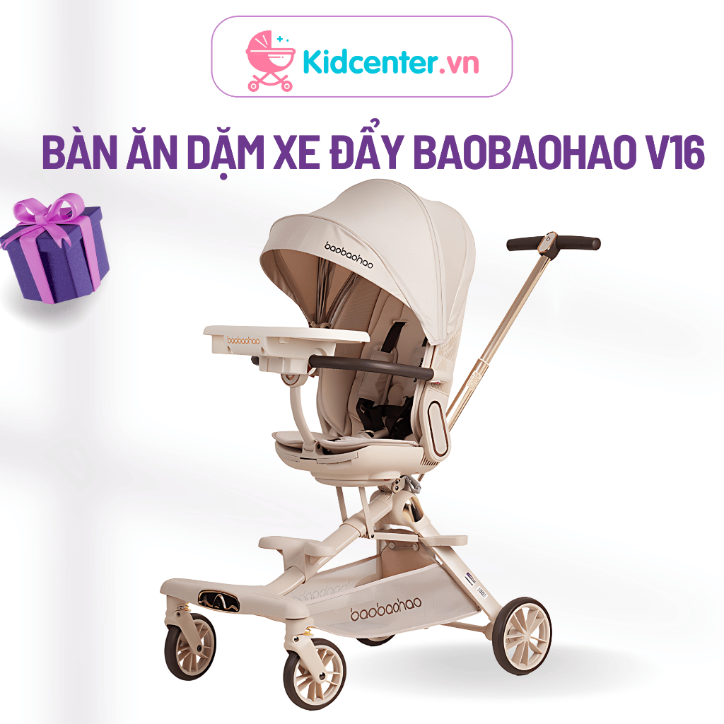 Bàn Ăn Dặm Xe V16 Tháo Rời Xe Đẩy Cho Bé, Tiện Lợi  An Toàn Cho Bé