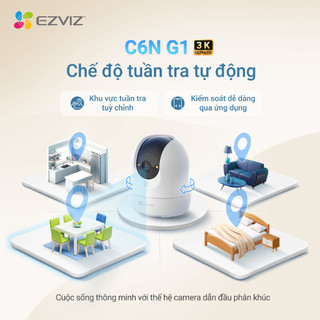 Camera WIFI EZVIZ C6N G1 5MP 3K - Góc siêu rộng, Nhận Diện Người, True, Chạm Gọi Nhanh, Đàm thoại hai chiều