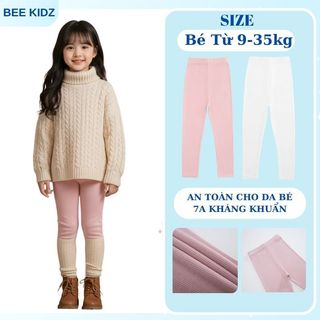 Quần Cho Bé Gái, Quần Dài Cho Bé Gái Chất Liệu Thun Tăm Co Giãn 4 Chiều Mềm Mại