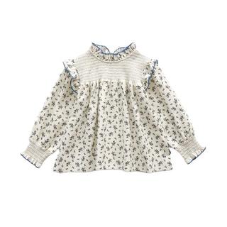 Áo Cho Bé Gái, Áo Dài Tay Cho Bé Gái Thiết Kế Cổ Cao Chất Liệu Cotton Mềm Mại