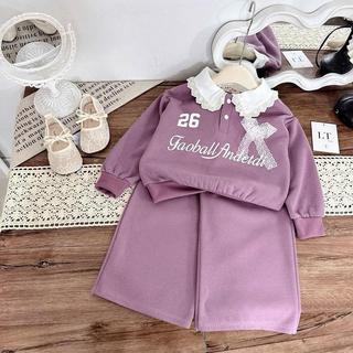 S442 - [tomnaukid] Set áo dài tay phối quần suông cho bé gái size từ 8-30Kg