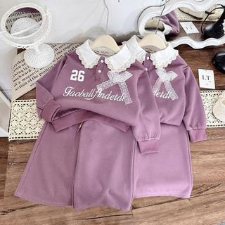 S442 - [tomnaukid] Set áo dài tay phối quần suông cho bé gái size từ 8-30Kg