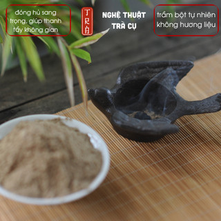 Trầm bột tự nhiên thanh tẩy không gian thiền và thờ và nhà cửa tái tạo năng lượng an lành 100gr-1 hủ