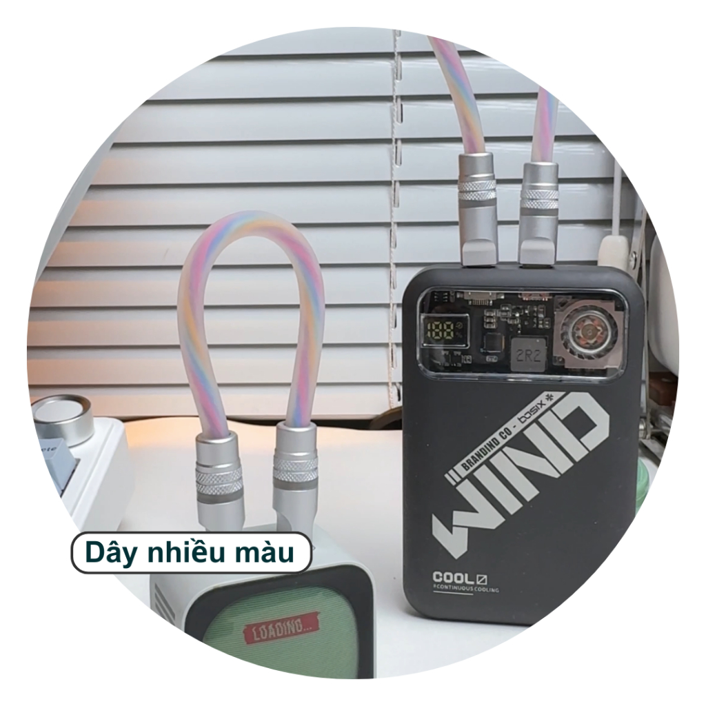 Dây Cáp Sạc Nhanh 5A - Ngắn 15cm, 25cm - Có đèn LED đổi màu - Có chip E-marker- Sạc Nhanh 100W - Dẻo Mềm
