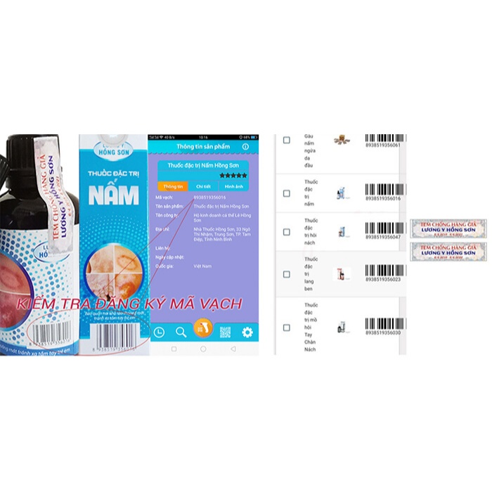 Nước bôi nấm lác, tổ đỉa hồng sơn