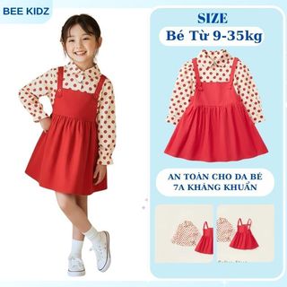 Váy Cho Bé Gái, Váy Yếm Cho Bé Gái Thiết Kế Dáng Xòe Chất Liệu Cotton Mềm Mại