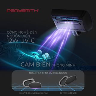 Máy Hút Bụi Giường Nệm PerySmith V20Pro, Không Dây, Gọn Nhẹ, Diệt Khuẩn, Hút Bụi Mịn, Có Đèn UV | BigBuy360 - bigbuy360.vn