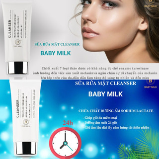 [Hot] Sữa Rửa Mặt Cho Da Nhạy Cảm Cleanser Baby Milk - Hàng Hiệu Cao Thiên Nhi