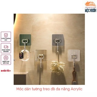 Móc dán tường treo đồ đa năng Acrylic - siêu dính, chịu lực tốt