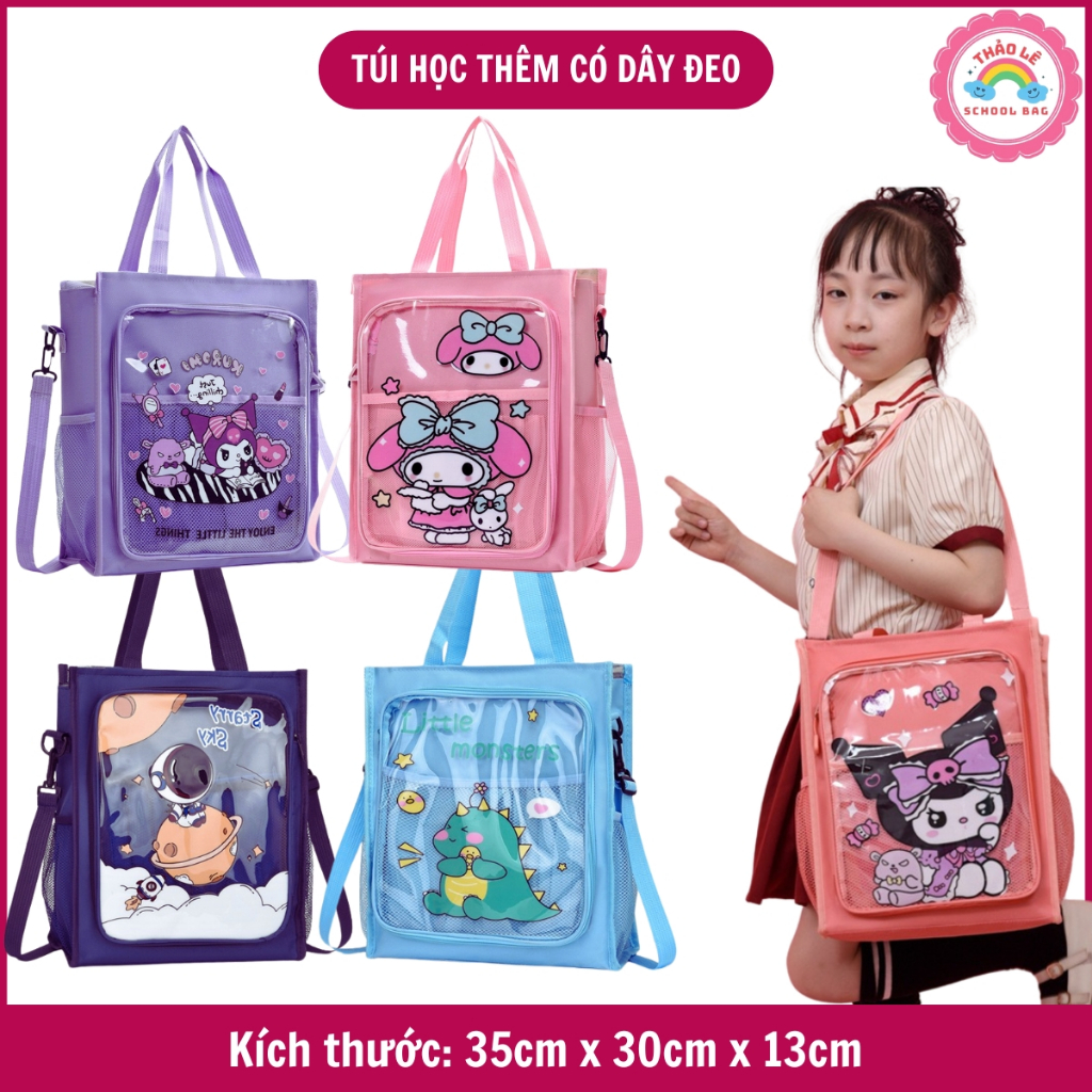 Túi học thêm cho bé đi học đi chơi, chống thấm nước , túi đựng sách vỡ học sinh đi học trẻ em hoạt hình dễ thương TL2326