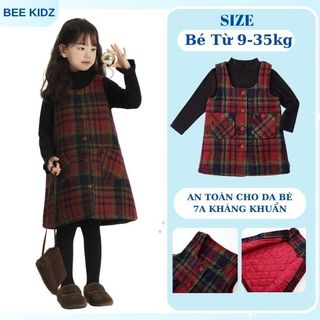 Váy Cho Bé Gái, Váy Dạ Cho Bé Gái Thiết Kế Dáng Suông Chất Liệu ẤM Áp