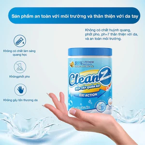 Bột tẩy quần áo, bột tẩy làm sạch quần áo, đánh bay vết ố vàng CleanZ lọ 300g