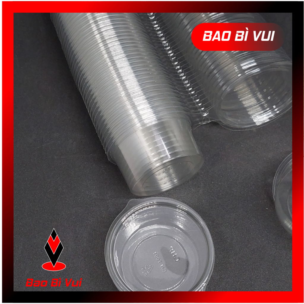 [ Combo 100 cái ] Hũ nhựa nắp liền 2oz /4oz hũ đựng nước sốt - BAO BÌ VUI