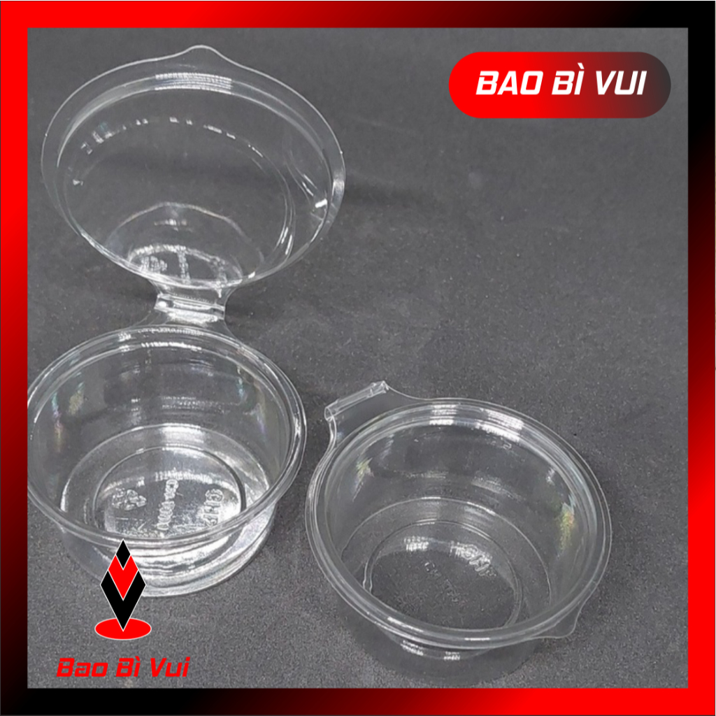 [ Combo 100 cái ] Hũ nhựa nắp liền 2oz /4oz hũ đựng nước sốt - BAO BÌ VUI