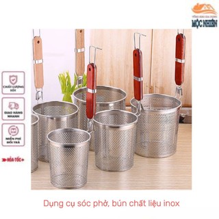 Dụng cụ sóc phở, bún cán đỏ chất liệu inox siêu bền, tiện dụng