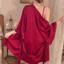 Áo Choàng Lụa Cao Cấp Nhiều Màu Kèm Đai Thắt Eo Sang Chảnh Sexy Gợi Cảm