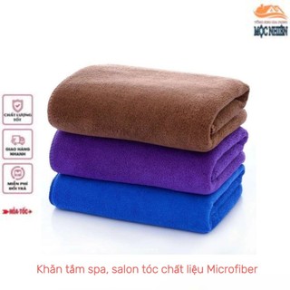 Khăn tắm spa, salon tóc, kích thước 140x70cm, chất liệu Microfiber mềm mịn, siêu thấm hút