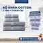 Combo Tắm Gội ( 2 Khăn Tắm - 2 Khăn Gội ) 100% Cotton Cao Cấp Mềm Mịn Thấm Hút Không Ra Màu
