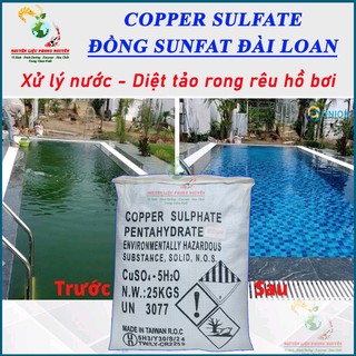 1kg - Đồng sunfat CuSO4 (Đài loan ) cắt rong rêu tảo ,trị nấm cá # CuSO4 1kg