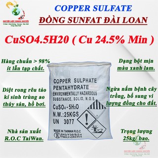 1kg - Đồng sunfat CuSO4 (Đài loan ) cắt rong rêu tảo ,trị nấm cá # CuSO4 1kg