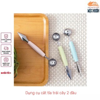 Dụng cụ cắt tỉa, tạo hình trái cây, hoa quả hai đầu sử dụng, chất liệu inox - đa năng, tiện dụng
