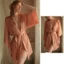 Áo Choàng Ngủ Lụa Sexy Gợi Cảm Dáng Trơn Nhiều Màu Kèm Đai Thắt Eo