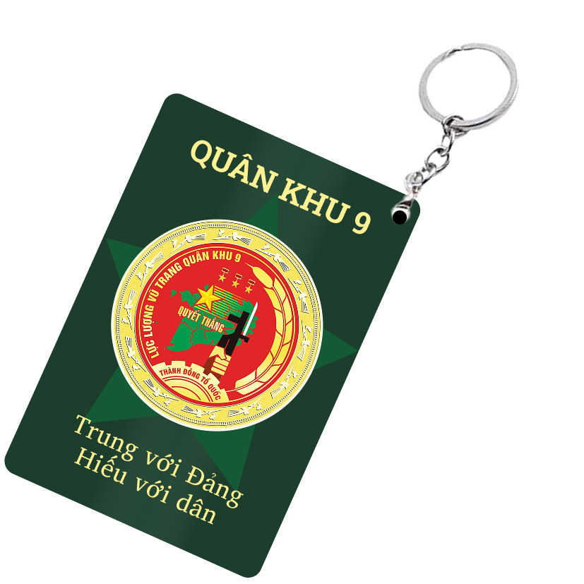 Móc khóa quân khu, QDNDVN, móc khoá Việt Nam mica
