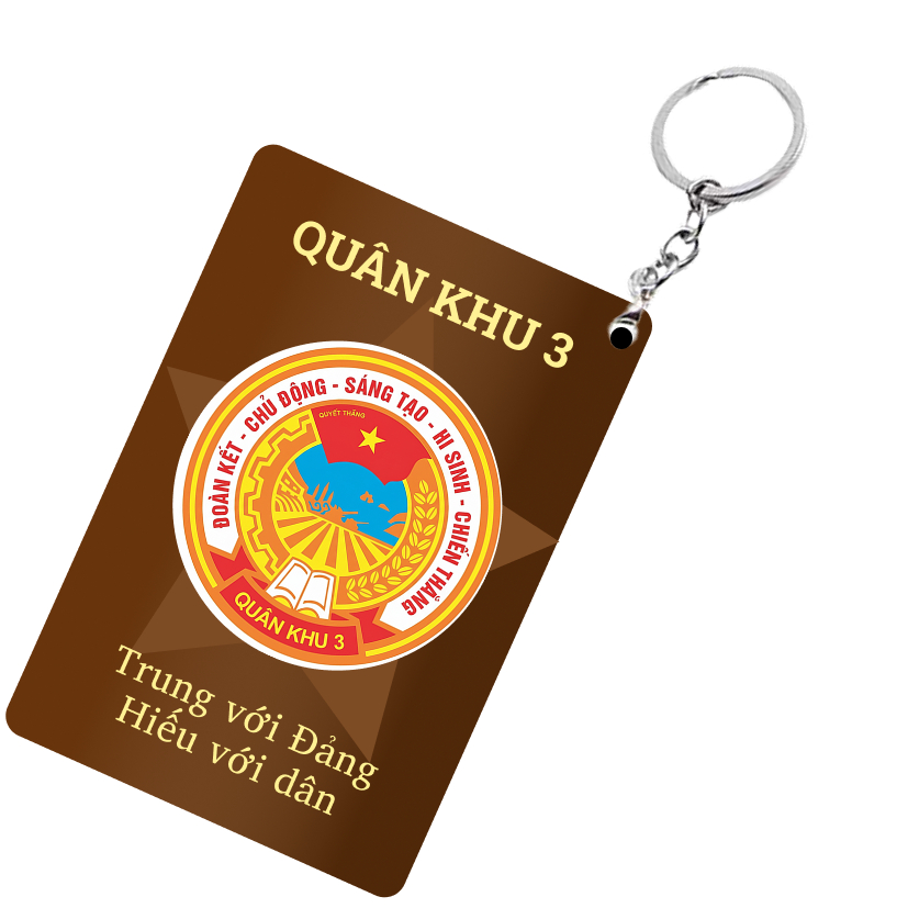 Móc khóa quân khu, QDNDVN, móc khoá Việt Nam mica