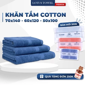 Khăn Tắm Các Cỡ 70x140cm, 60x120cm, 50x100cm, 100% Cotton Mềm Mịn Thấm Hút Không Ra Màu